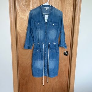 Michael Kors denim dress with tie, sz Large